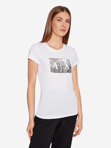 Maglietta '8NYTDL YJ73Z' di ARMANI EXCHANGE in bianco: frontale