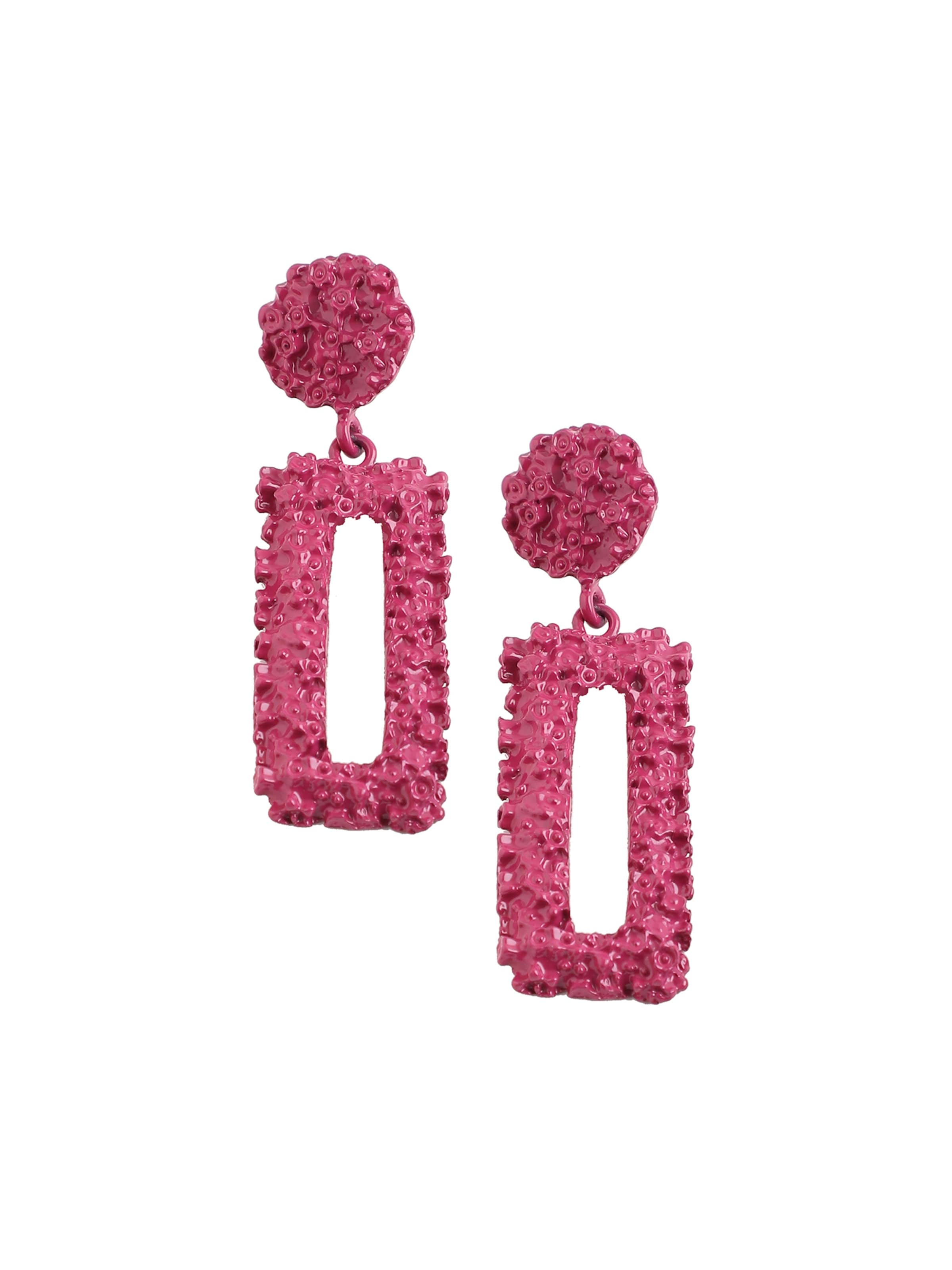 SOHI Kõrvarõngas 'Hritika', värv roosa: eest vaates