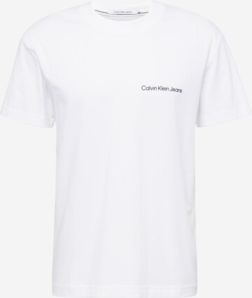 T-Shirt 'Institutional' Calvin Klein Jeans en blanc : devant