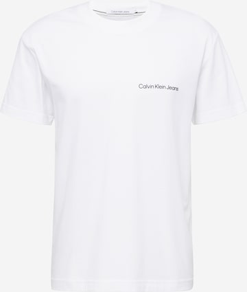 Calvin Klein Jeans Μπλουζάκι 'Institutional' σε λευκό: μπροστά