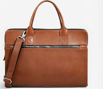 still Nordic - Cartera maletín 'Clean Brief 3 Room' en marrón: frente