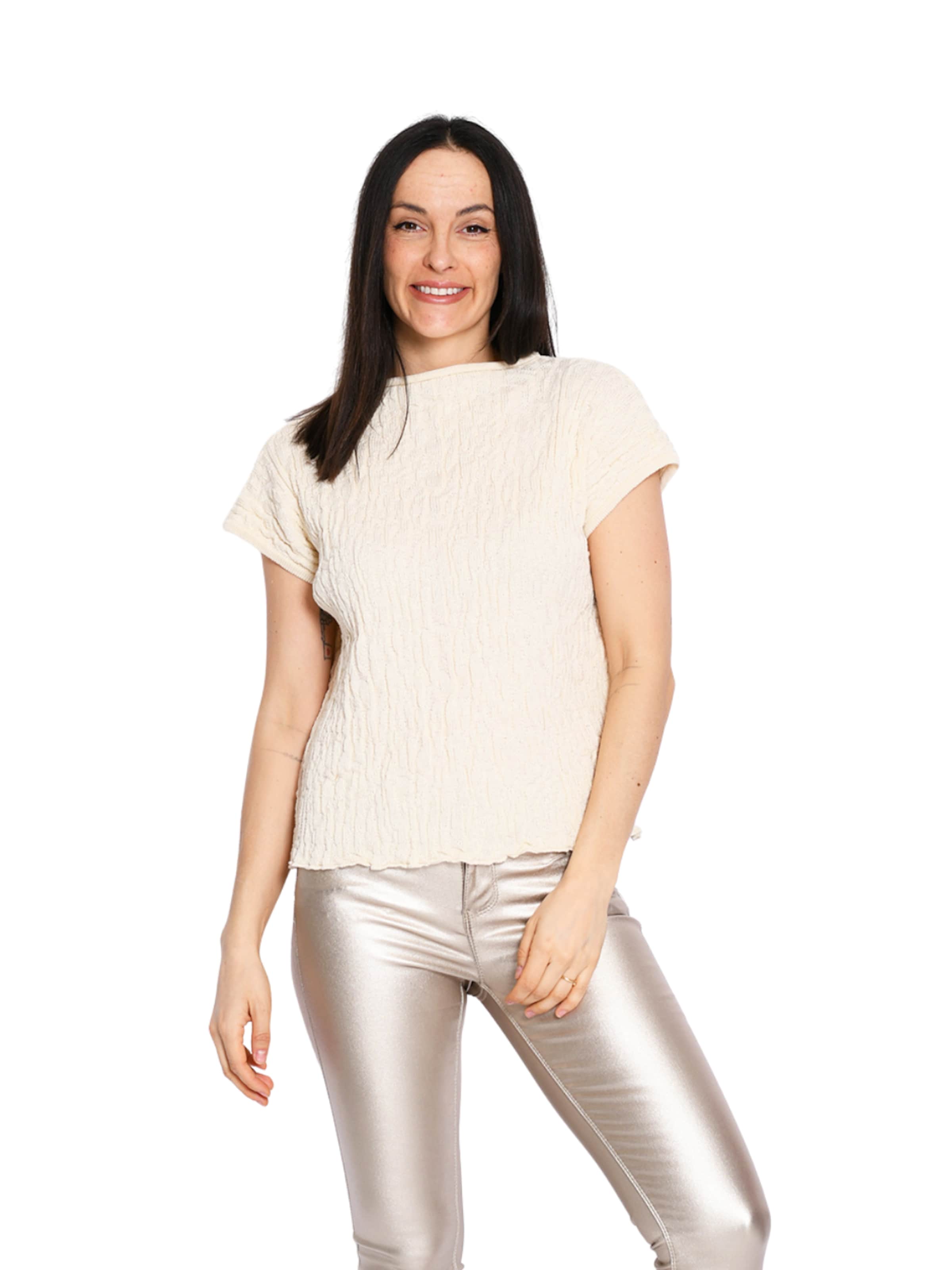 Süel knitwear Sticktop 'Wrinkled Texture'‌‌‌‌ in Beige