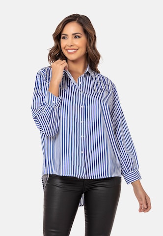 CIPO & BAXX Blouse in Blauw: voorkant
