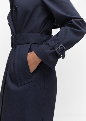 MANGO Between-Seasons Coat 'Polana' in Blue