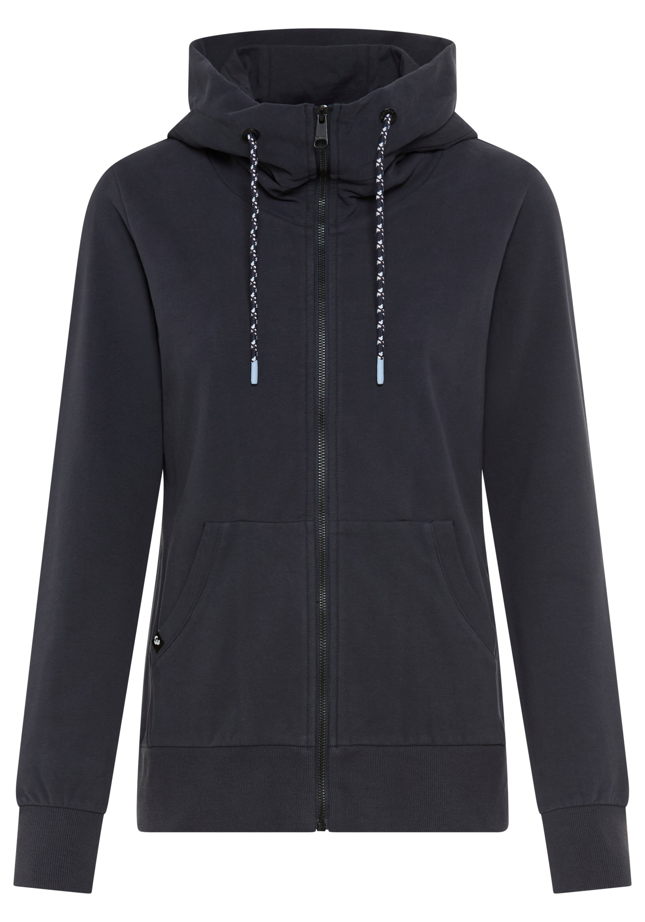 Ragwear Zip-Up Hoodie in Blue: front