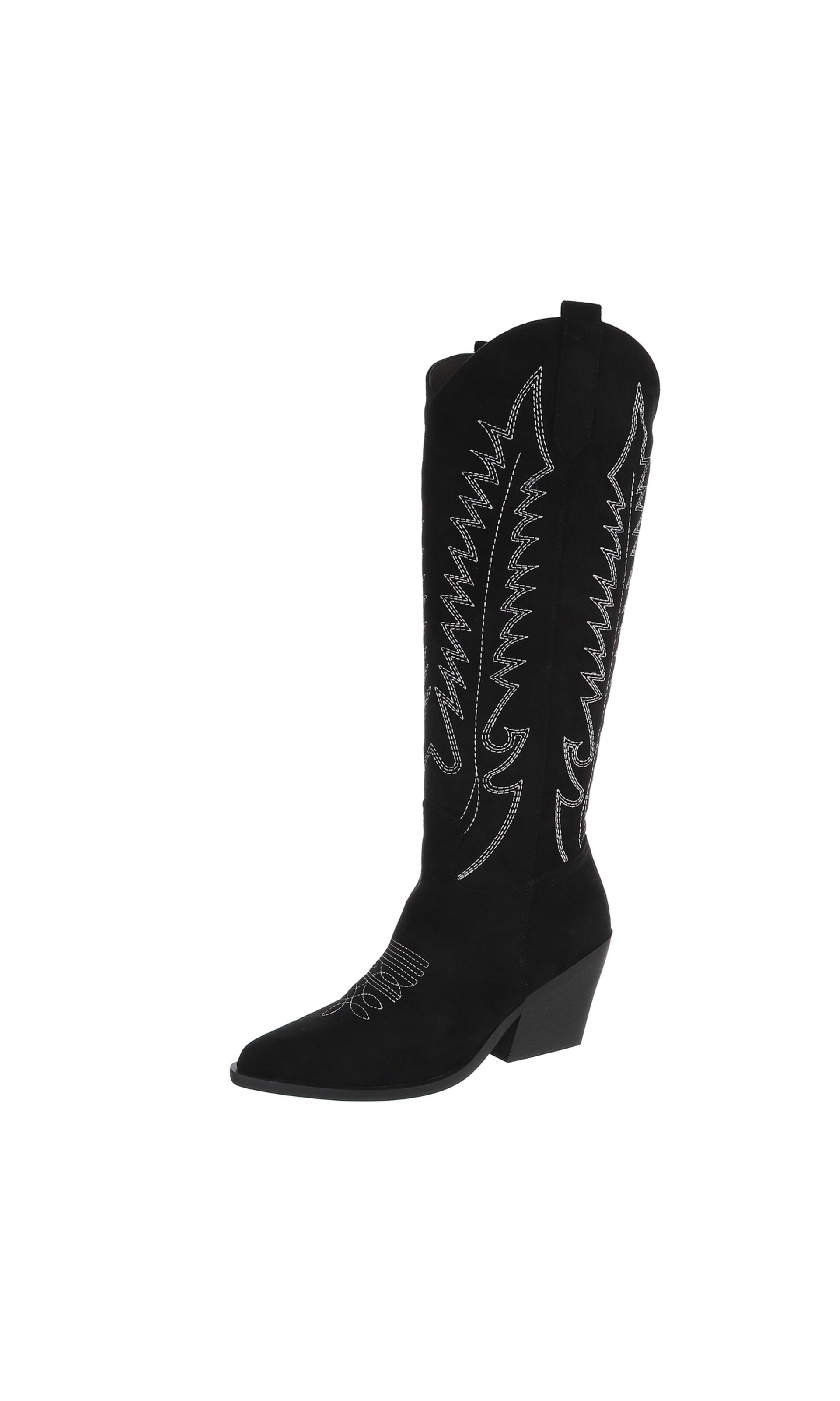 Ital-Design Cowboy Boots in Black: front