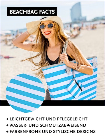DonDon Beach Bag in Blue: front