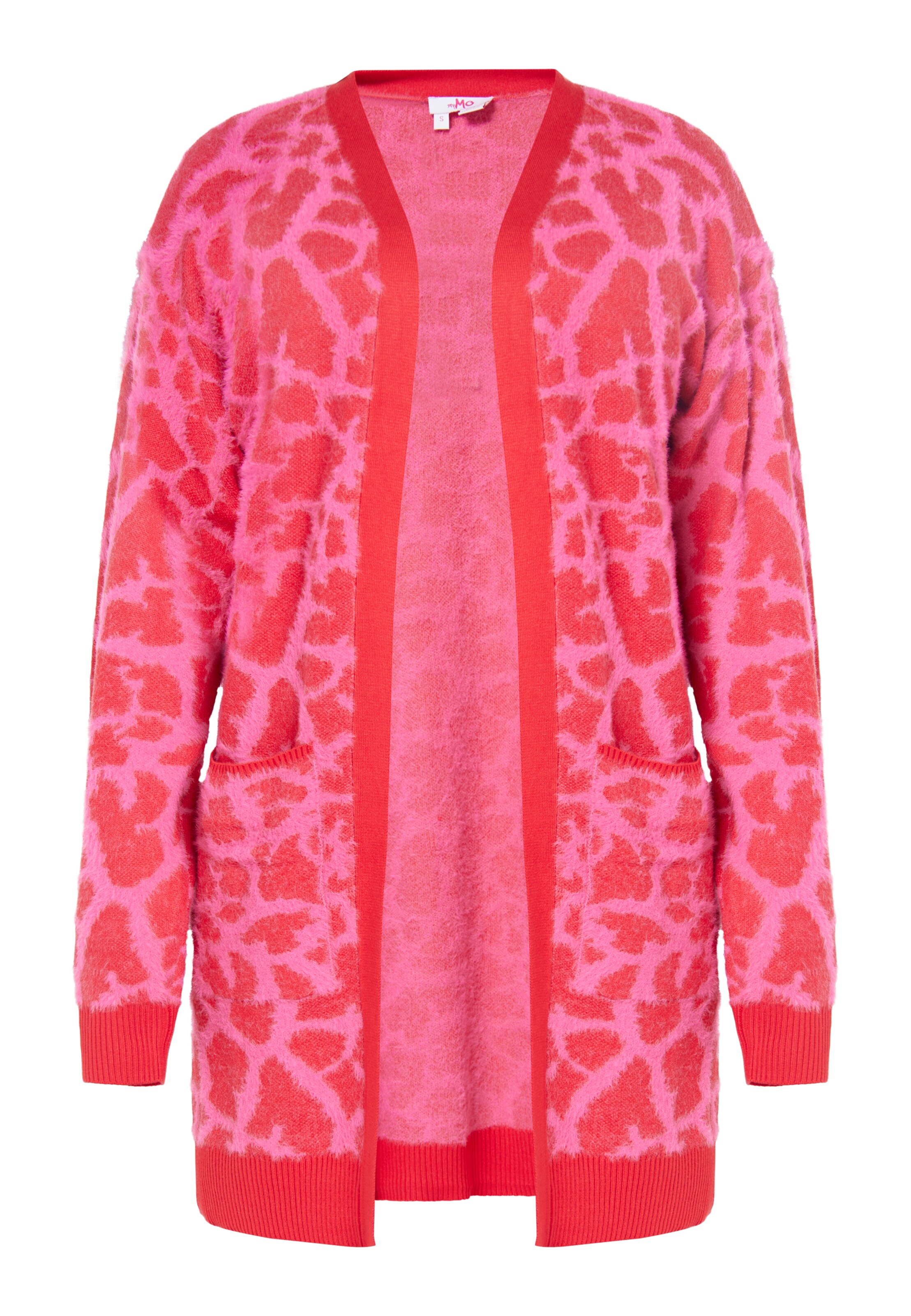 MYMO Πλεκτή ζακέτα σε ροζ: μπροστά