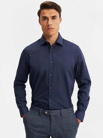 Coupe regular Chemise business WE Fashion en bleu : devant