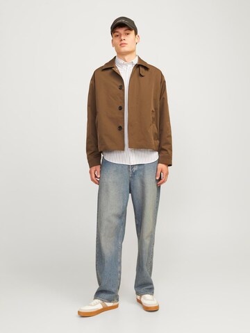 JACK & JONES Regular fit Button Up Shirt 'JPRBLUBrook' in White