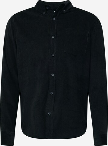 BURTON MENSWEAR LONDON Regular fit Button Up Shirt in Black: front