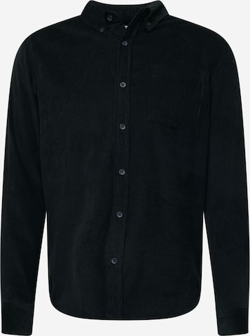 BURTON MENSWEAR LONDON Regular fit Button Up Shirt in Black: front