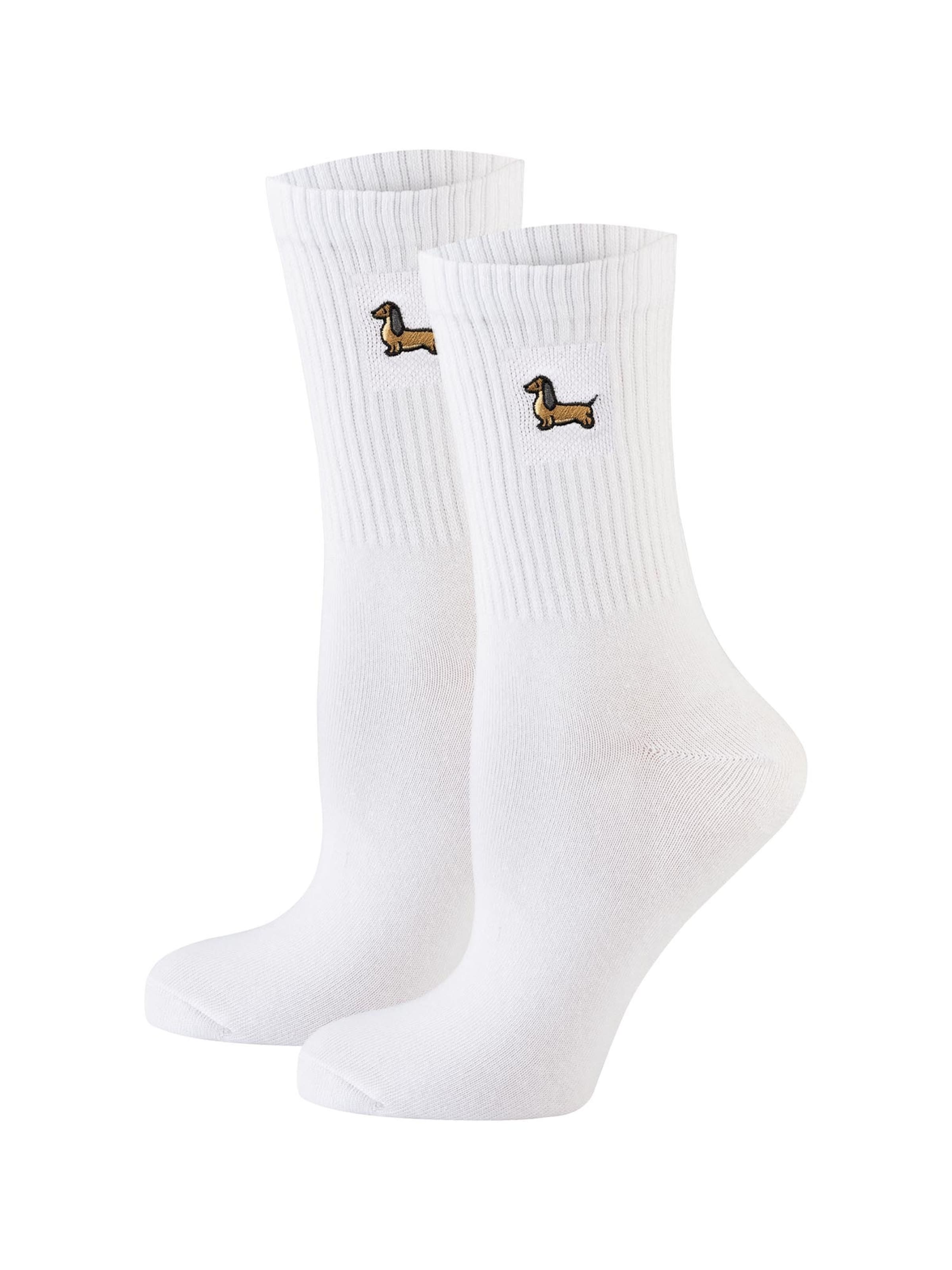 Nur Die Socks ' Good Vibes Tennis ' in White: front