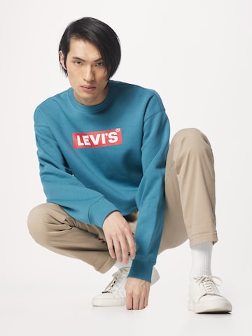 LEVI'S ® Sweatshirt 'Relaxd Graphic Crew' in Blauw