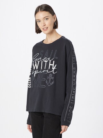 Soccx Sweatshirt 'Into The Blue' in Black: front