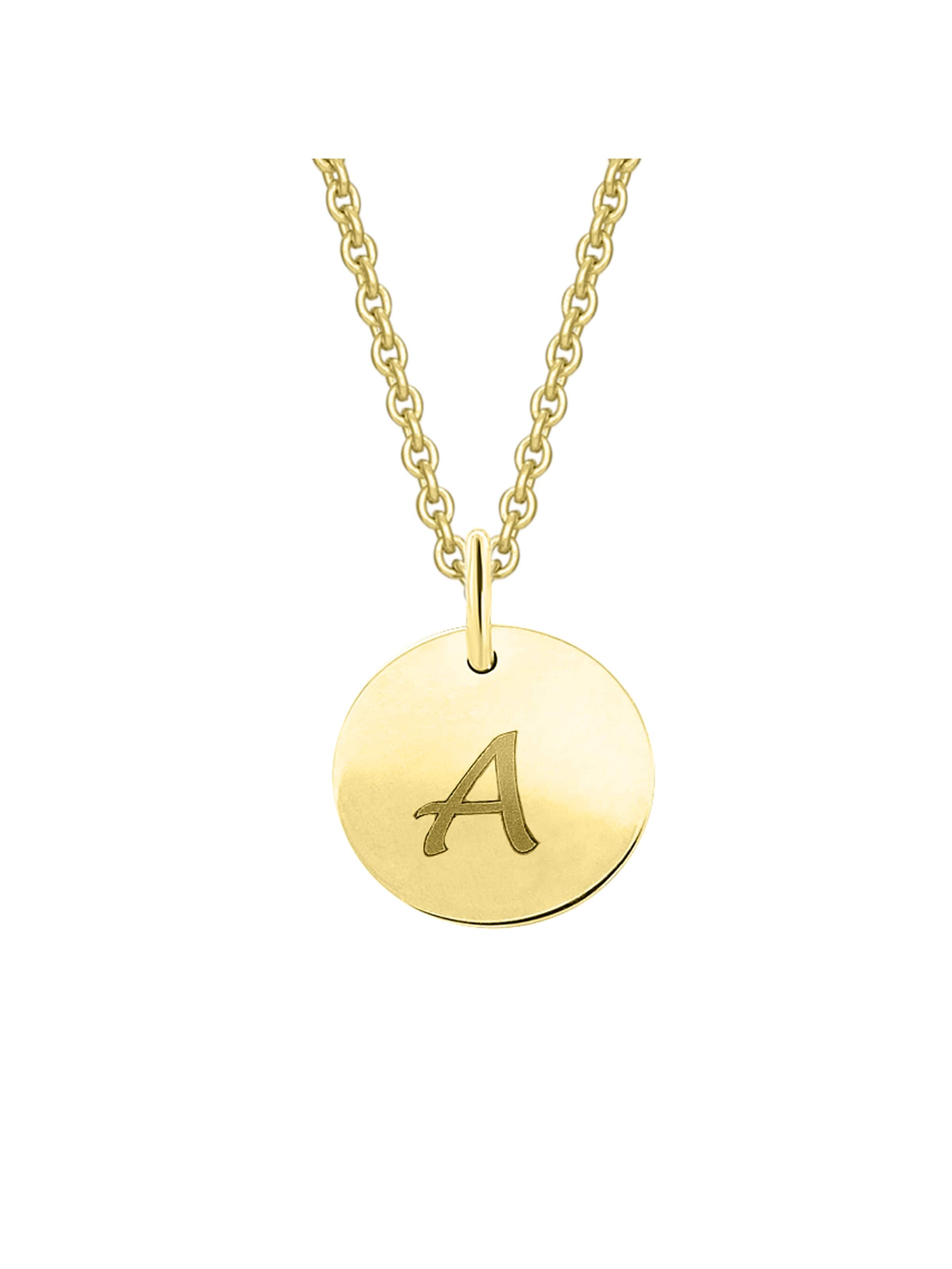 ONE ELEMENT Anhänger 'Buchstabe A' in One Size in gold, Produktansicht