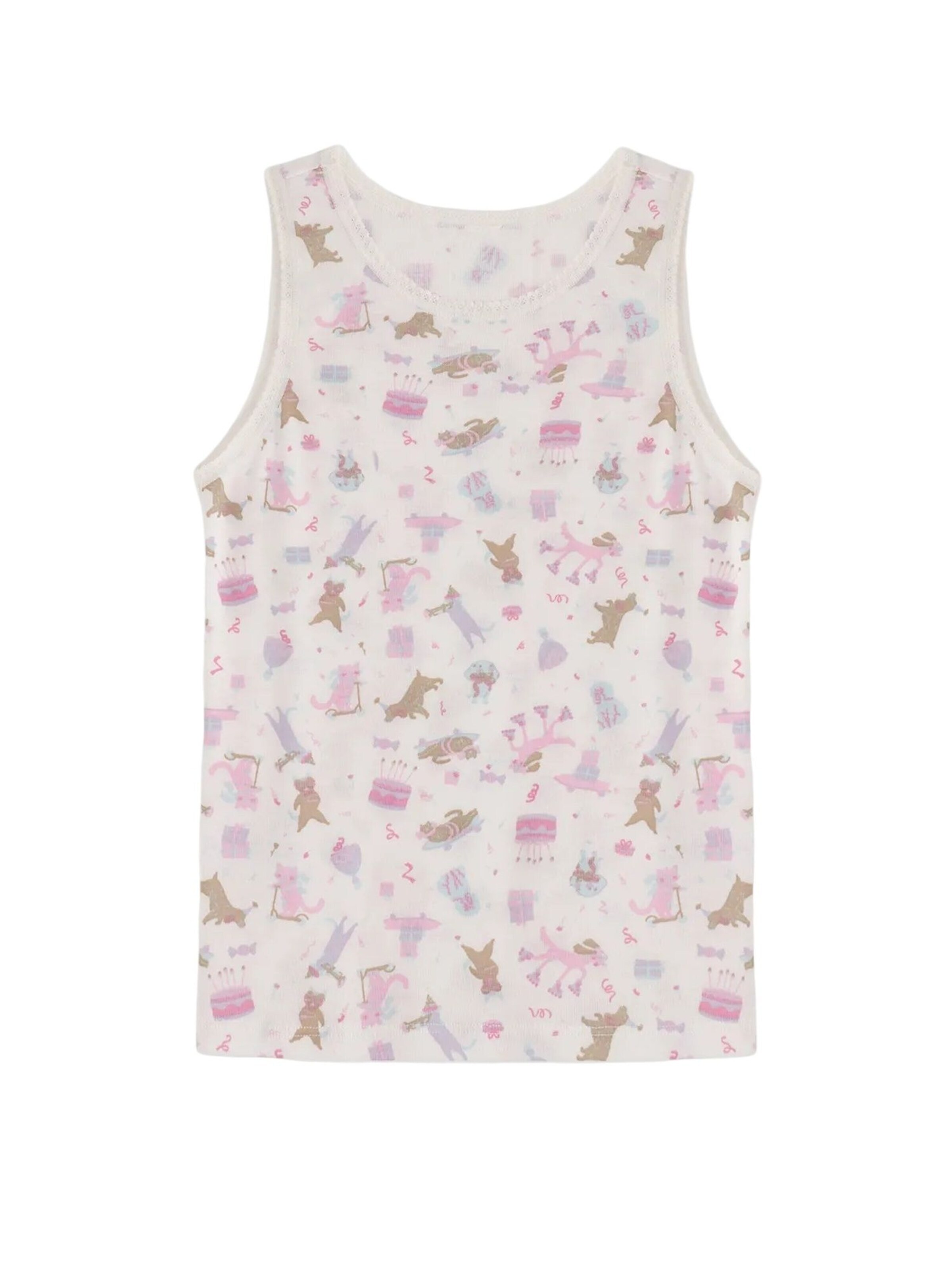 PentiTop 'PENTI Kinder Zerbrochen Kitty Hug Tanktop' - bijela boja
