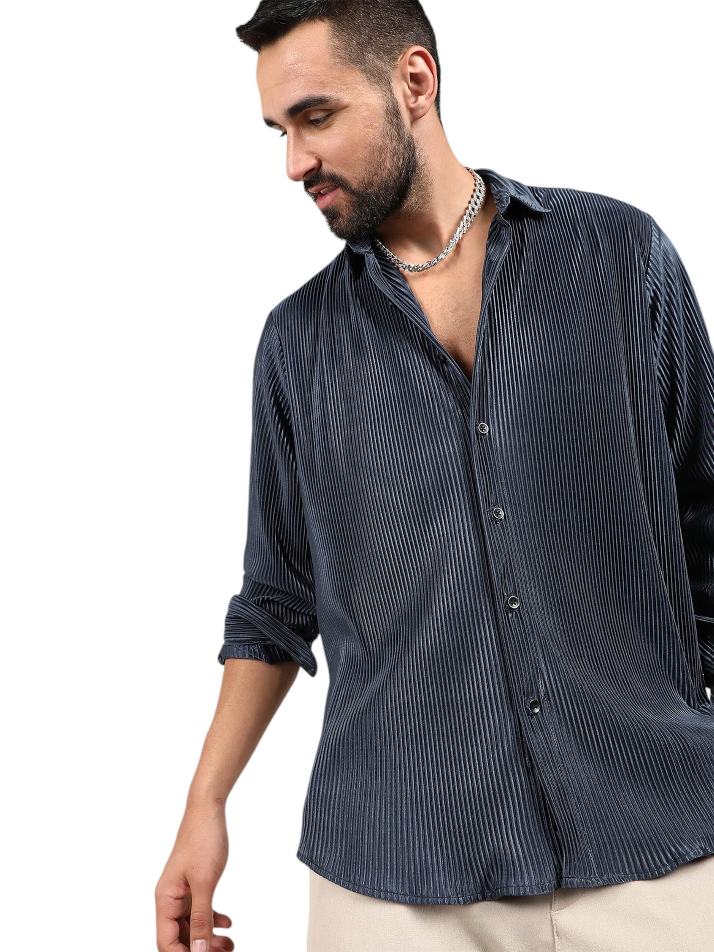 Campus Sutra Regular fit Button Up Shirt 'Susana' in Blue