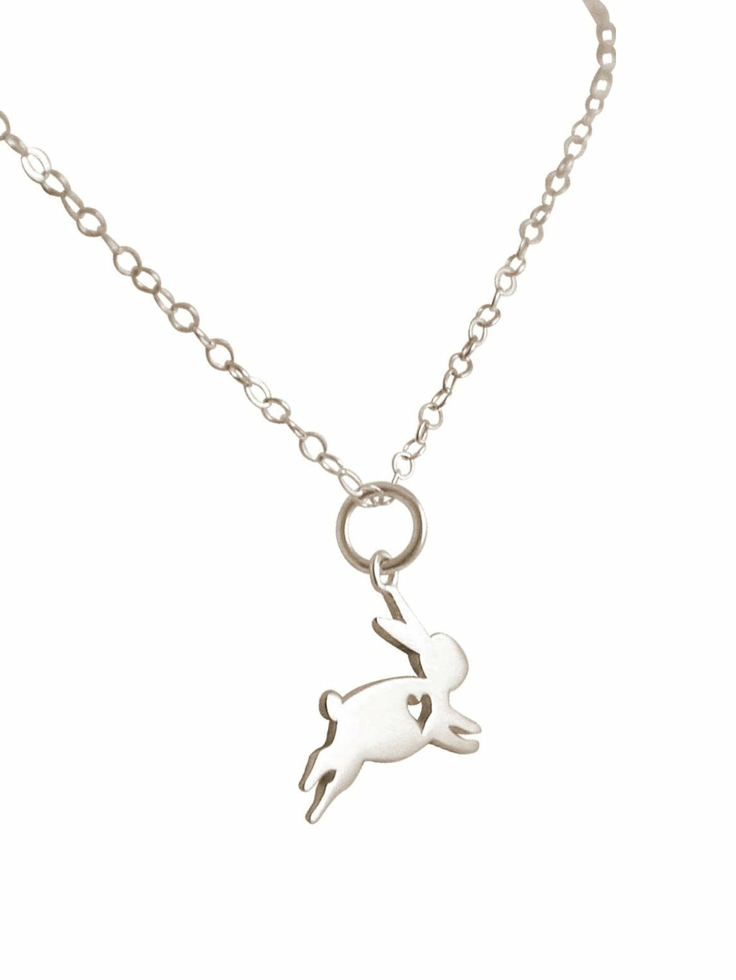 Gemshine Necklace 'HASE' in Silver