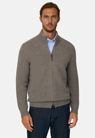 Boggi Milano Gebreid vest in Bruin: voorkant