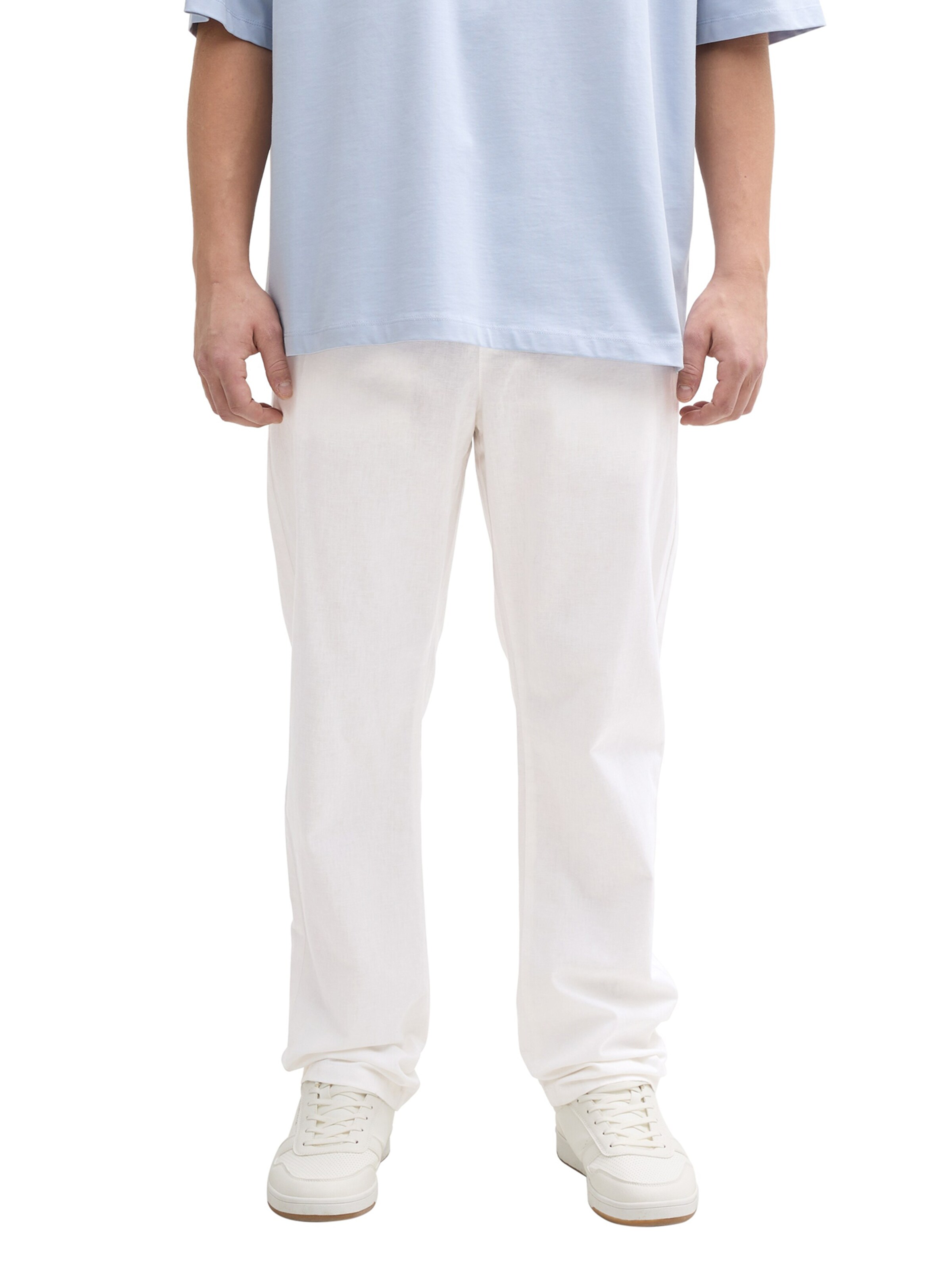 TOM TAILOR DENIM Loosefit Hose in Weiß: Vorderseite