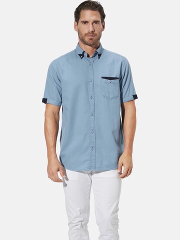 BABISTA Regular fit Overhemd 'Stefzite' in Blauw: voorkant
