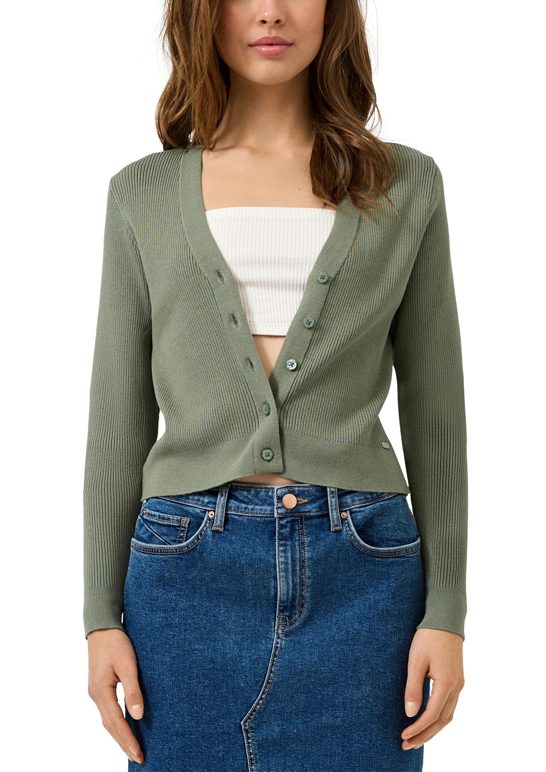 Cardigan QS en vert