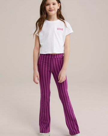 WE Fashion Flared Leggings in Purple