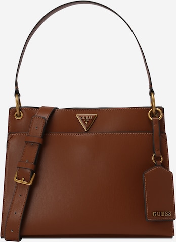 GUESS Shoulder Bag 'BASILEA' in Brown: front