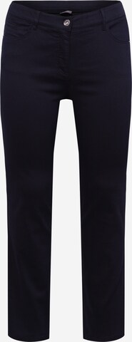 Coupe slim Pantalon 'Betty' SAMOON en bleu : devant