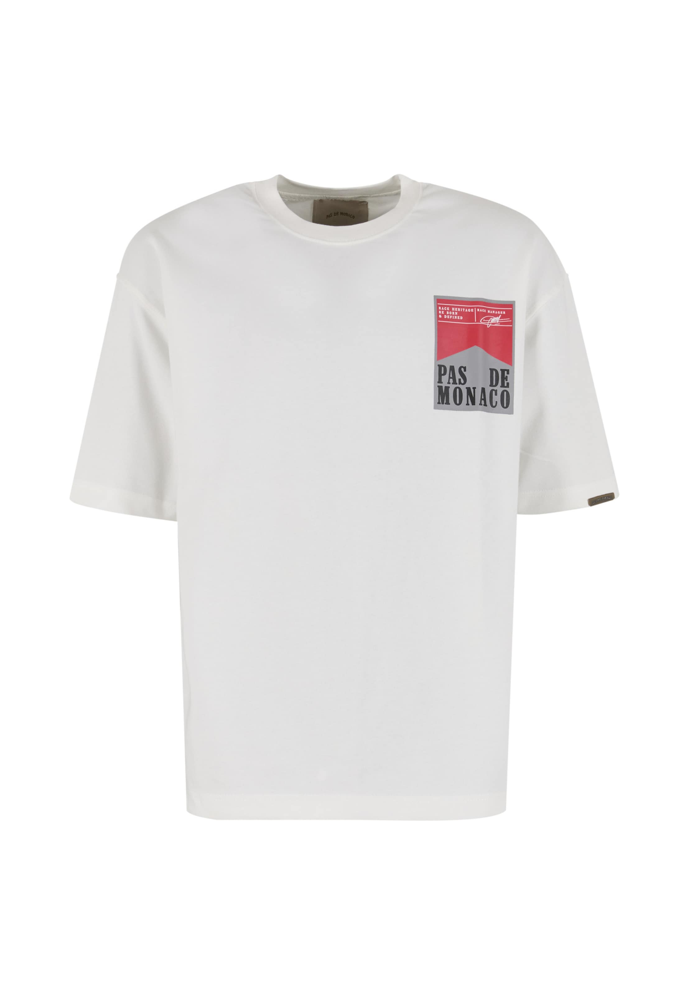 T-Shirt 'Wrapper' Pas De Monaco en blanc : devant