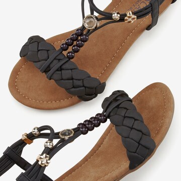 LASCANA Strap Sandals in Black