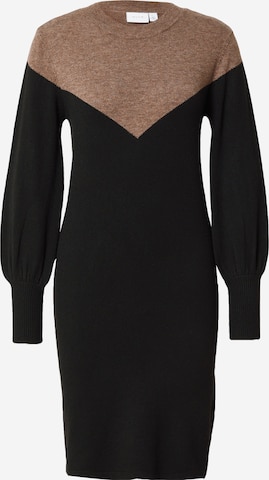 VILA Πλεκτό φόρεμα 'VIKerry' σε μαύρο: μπροστά