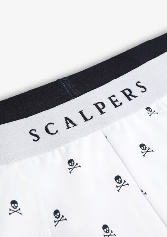 Scalpers Boxerky 'Just Skull' – bílá