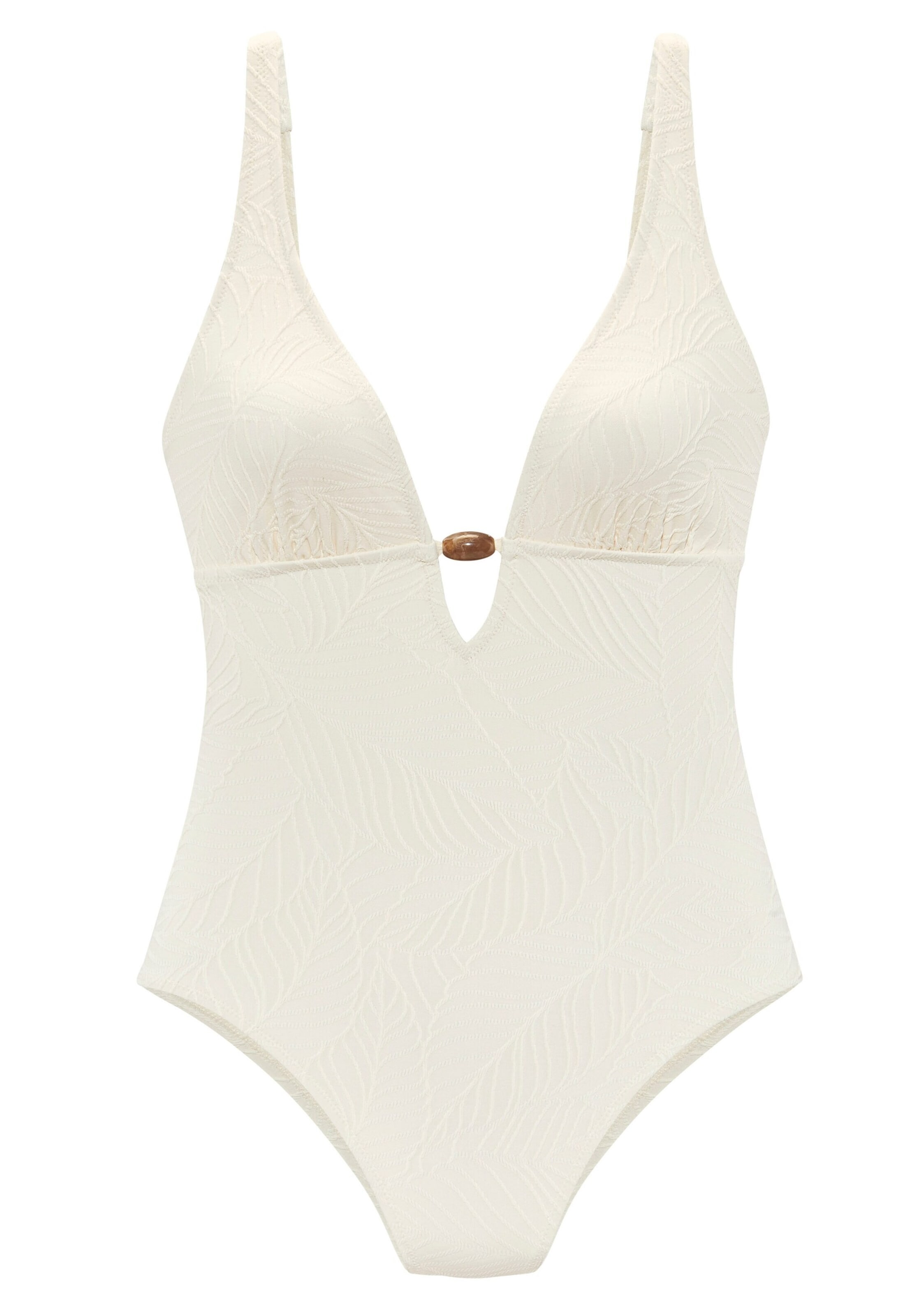 LASCANA Badeanzug in Beige: Vorderseite