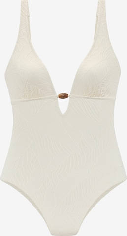 LASCANA Badeanzug in Beige: Vorderseite