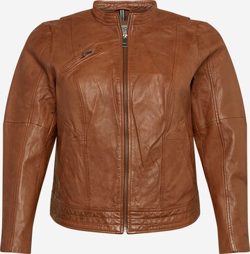 Esprit CurvesPrijelazna jakna - smeđa boja: prednji dio