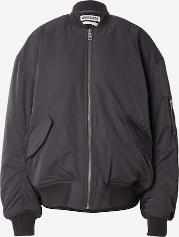 Veste mi-saison WEEKDAY en gris : devant