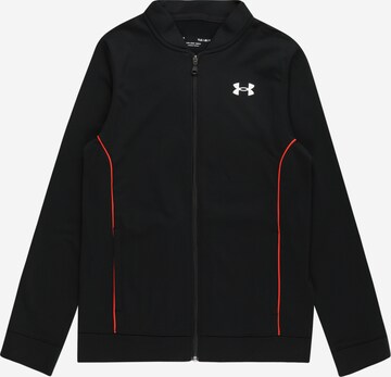 UNDER ARMOUR Athletic Zip-Up Hoodie 'Pennant' in Black: front