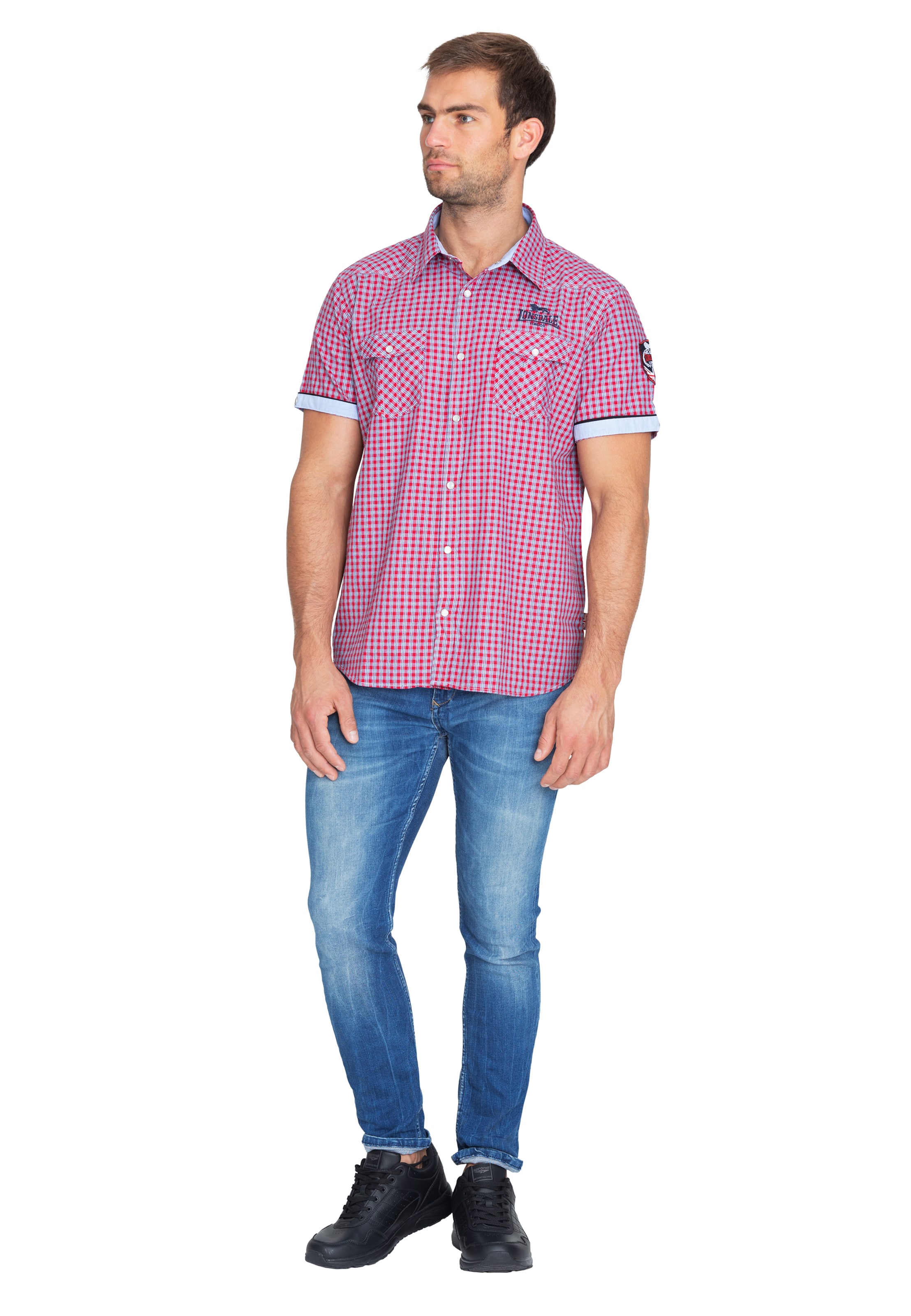 LONSDALE Úzky strih Košeľa 'Berny' - Červená