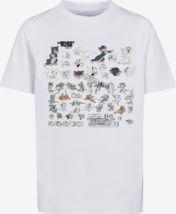Maglietta 'Tom And Jerry  Cartoon Dept' di F4NT4STIC in bianco: frontale