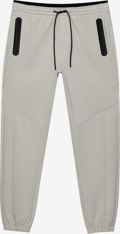 Pull&Bear Tapered Broek in Beige: voorkant