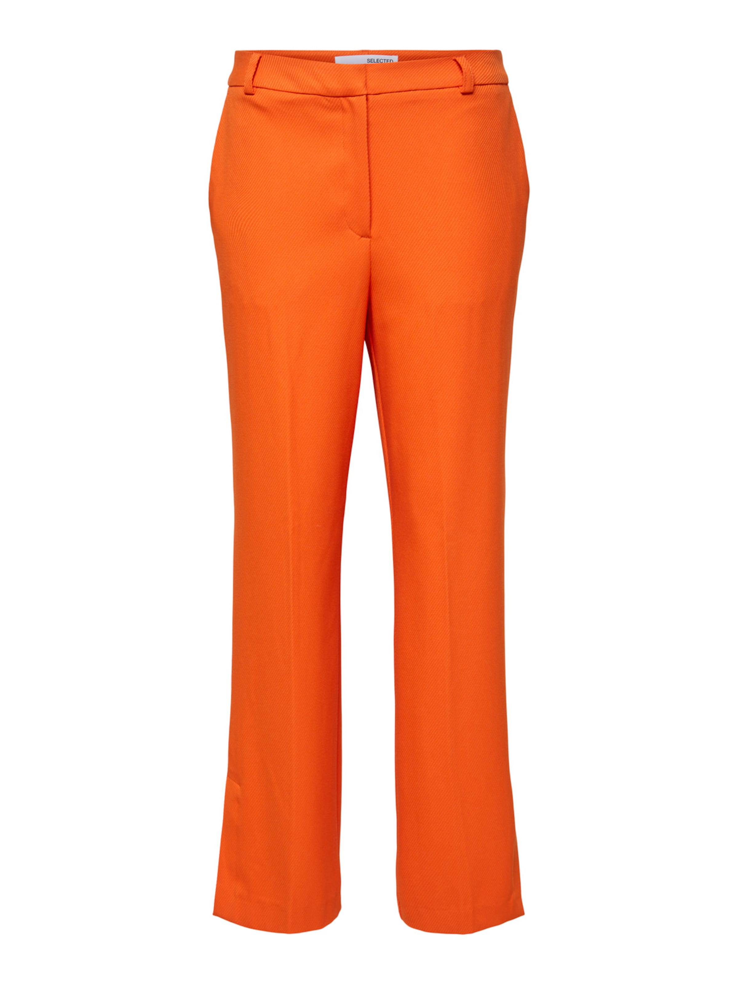 Selected Femme Curve regular Bukser med fals i orange: forside