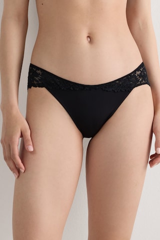 INTIMISSIMI Slip 'Pretty Flowers' in Schwarz: Vorderseite