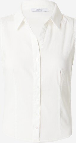 Camicia da donna 'Laura' di ABOUT YOU in bianco: frontale