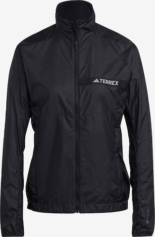 ADIDAS TERREX Outdoor Jacket 'Multi' in Black: front