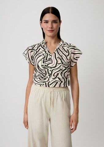 comma casual identity Blouse in Beige: voorkant