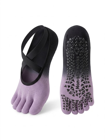 Millo Athletic Socks 'Freedom Yoga' in Purple: front