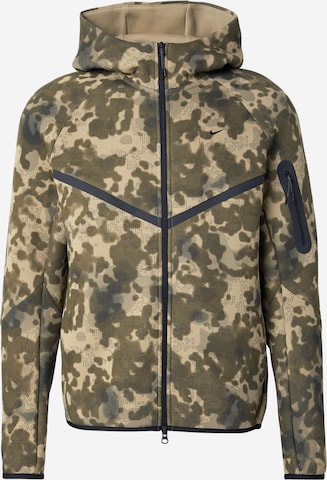 Nike Sportswear Bluza rozpinana 'TECH FLC' w kolorze zielony: przód