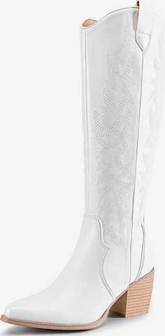 Dream Pairs Boots in White: front